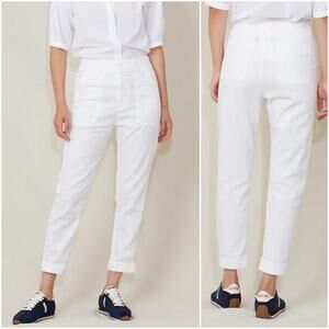 XiRENA $248 Women's Tucker Pant in White Cotton slouchy sz XS